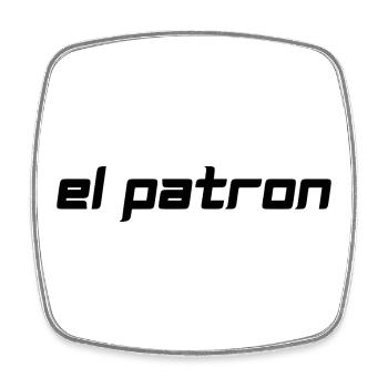 El Patron – Le look du chef - Magnet carré - blanc - Devant