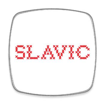 SLAVIC Folk Slawisch - Square fridge magnet - white - Front
