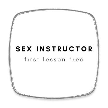 SEX INSTRUCTOR - Square fridge magnet - white - Front