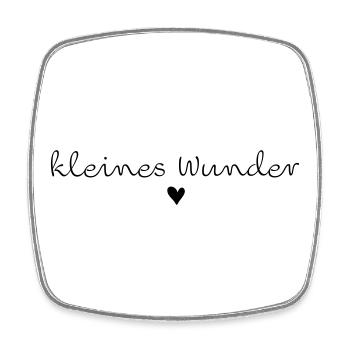 Kleines Wunder - Viereckiger Kühlschrankmagnet - Weiß - Vorne