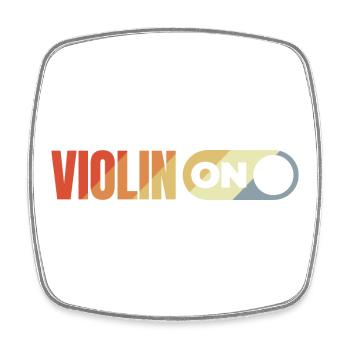 Vintage Violin - Square fridge magnet - white - Front