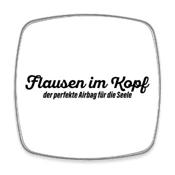 Flausen im Kopf - Viereckiger Kühlschrankmagnet - Weiß - Vorne