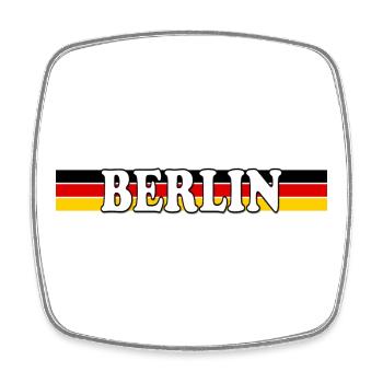 Berlin German Flag Headband - Square fridge magnet - white - Front