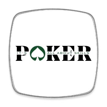 POKER IST EINE FRAGE DES KÖNNENS -Artikel Poker-Poker Mode - Viereckiger Kühlschrankmagnet - Weiß - Vorne