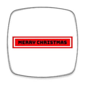 Merry Christmas - Viereckiger Kühlschrankmagnet - Weiß - Vorne