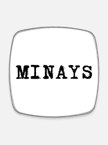 Logo Minays - Magnet carré - blanc