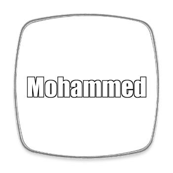 Muhammad - (Human name) - Square fridge magnet - white - Front