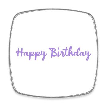 HAPPY BIRTHDAY - Magnet carré - blanc - Devant