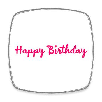 HAPPY BIRTHDAY. ANNIVERSAIRE. - Magnet carré - blanc - Devant