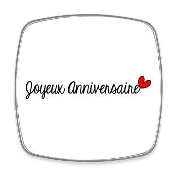 20. 20 ANS. 20e ANNIVERSAIRE. ANNIVERSAIRE 20 ANS. - Magnet carré - blanc - Devant