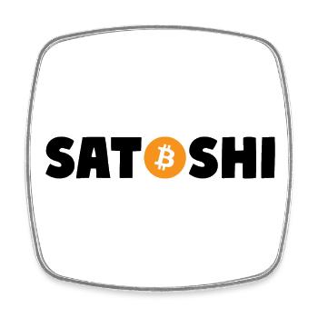 Satoshi Nakamoto Blockchain Bitcoin - Viereckiger Kühlschrankmagnet - Weiß - Vorne