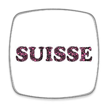 SCHWEIZ. HUMOR. LAND. FLAGGE. GENF - Viereckiger Kühlschrankmagnet - Weiß - Vorne