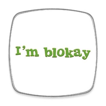 I'm blokay - Viereckiger Kühlschrankmagnet - Weiß - Vorne