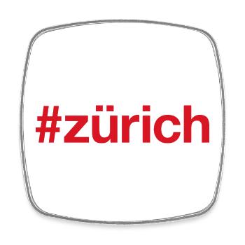 Zürich Zurich Suisse Switzerland Schweiz - Square fridge magnet - white - Front