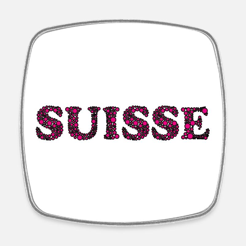 SUISSE. PAYS - Magnet carré - blanc