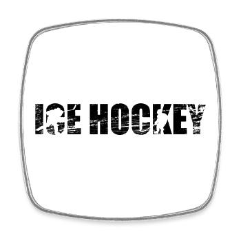 Eishockeyspieler - Viereckiger Kühlschrankmagnet - Weiß - Vorne