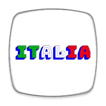 ITALIEN - Viereckiger Kühlschrankmagnet - Weiß - Vorne