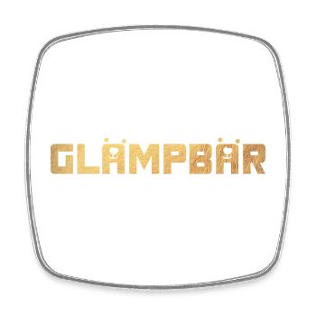 Glamper Camper Gold Bear Cool Dictons Ventilateur de camping - Magnet carré - blanc - Devant