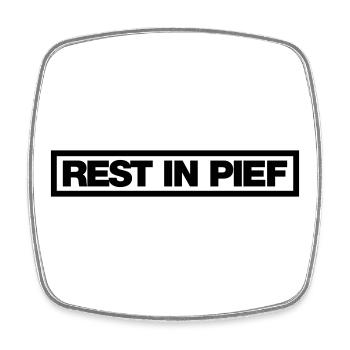 REPOS À PIEF (R.I.P.) - Magnet carré - blanc - Devant