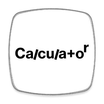 calculator - Viereckiger Kühlschrankmagnet - Weiß - Vorne
