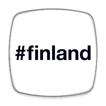FINLAND Hashtag - Square fridge magnet - white - Front