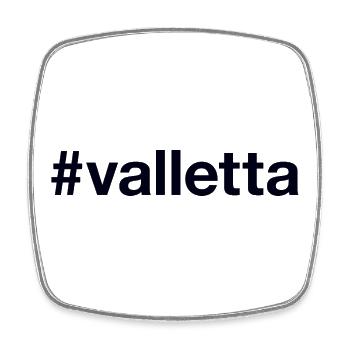 VALLETTA Hashtag - Square fridge magnet - white - Front