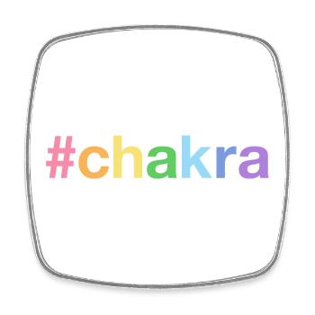 CHAKRA Hashtag - Viereckiger Kühlschrankmagnet - Weiß - Vorne