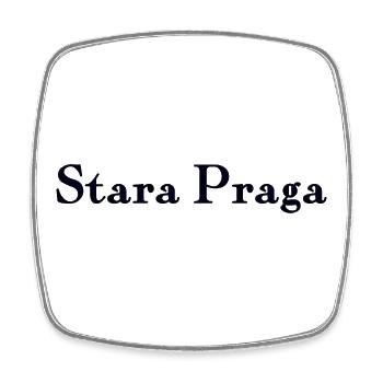 Stara Praga Warszawa Warsaw - Square fridge magnet - white - Front