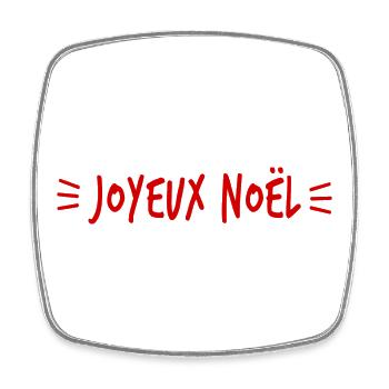 WEIHNACHTSMANN. WEIHNACHTEN. FROHE WEIHNACHTEN. FROHE WEIHNACHTEN - Viereckiger Kühlschrankmagnet - Weiß - Vorne