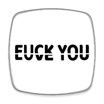 Vous aimer ou ne pas vous aimer # - Magnet carré - blanc - Devant