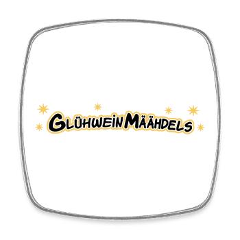 Glühwein Mädels Weihnachtsmarkt - Viereckiger Kühlschrankmagnet - Weiß - Vorne