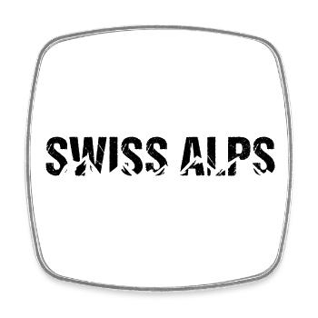 Swiss Alps Schweizer Alpen Berg - Viereckiger Kühlschrankmagnet - Weiß - Vorne