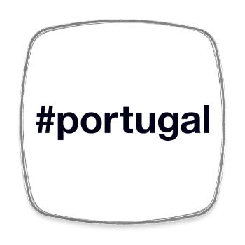 PORTUGAL Hashtag - Viereckiger Kühlschrankmagnet - Weiß - Vorne