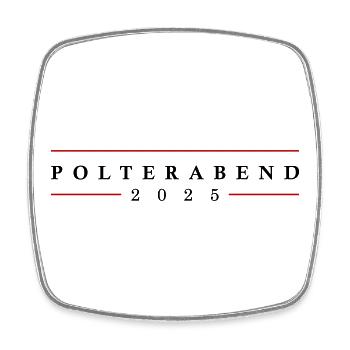 Polterabend 2025 - Viereckiger Kühlschrankmagnet - Weiß - Vorne