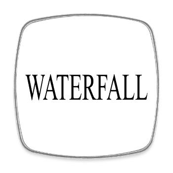 Waterfall Wasserfall - Viereckiger Kühlschrankmagnet - Weiß - Vorne