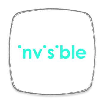Invisible T - Viereckiger Kühlschrankmagnet - Weiß - Vorne