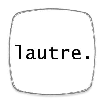 Lautre - Viereckiger Kühlschrankmagnet - Weiß - Vorne