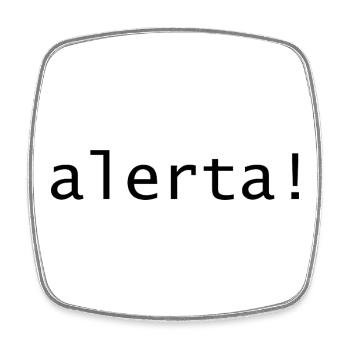 Alerta! - Viereckiger Kühlschrankmagnet - Weiß - Vorne