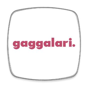 Gaggalari. - Magnet carré - blanc - Devant