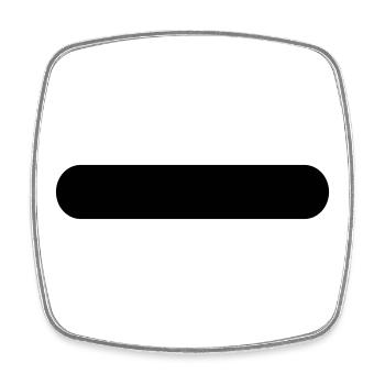 Button - Viereckiger Kühlschrankmagnet - Weiß - Vorne