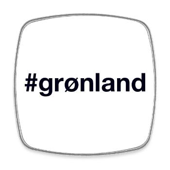 GRÖNLAND Grönland Hashtag - Viereckiger Kühlschrankmagnet - Weiß - Vorne