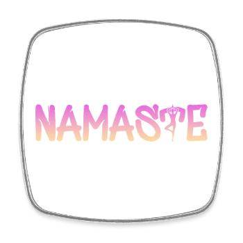 Namaste Gradient Schrift – Yoga Muster - Viereckiger Kühlschrankmagnet - Weiß - Vorne