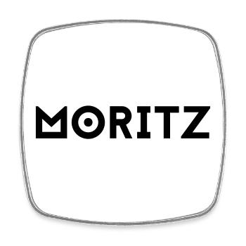 Prénom Moritz - Magnet carré - blanc - Devant