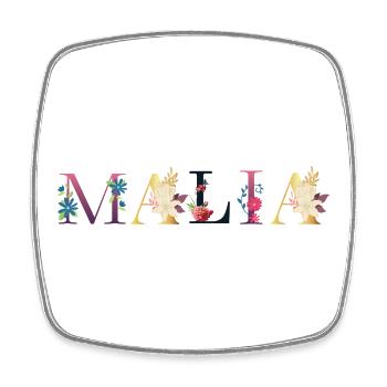 Malia - Viereckiger Kühlschrankmagnet - Weiß - Vorne