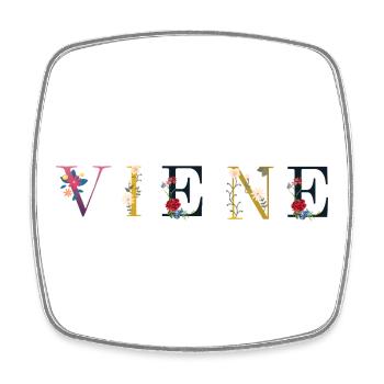 Viene - Square fridge magnet - white - Front