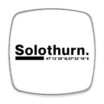Solothurn Koordinaten Kanton Schweiz - Viereckiger Kühlschrankmagnet - Weiß - Vorne