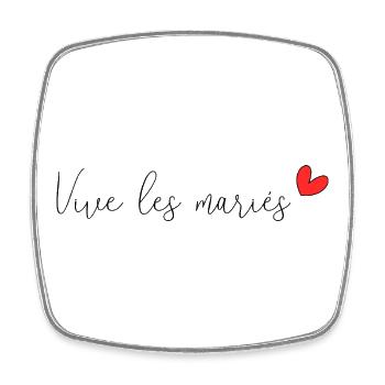 PAAR. GERADE VERHEIRATET. Junggesellinnenabschied. VALENTINSTAG. LIEBE. - Viereckiger Kühlschrankmagnet - Weiß - Vorne