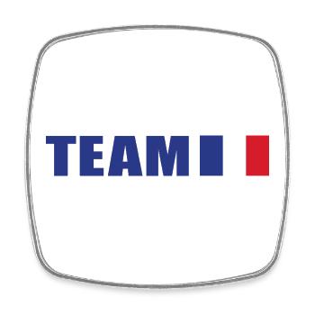 Team France - Square fridge magnet - white - Front