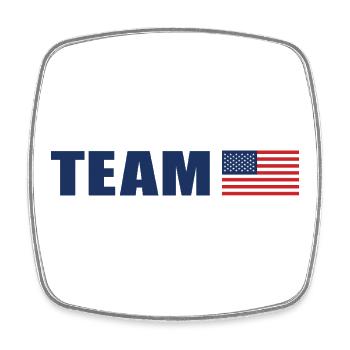 Team USA - Square fridge magnet - white - Front