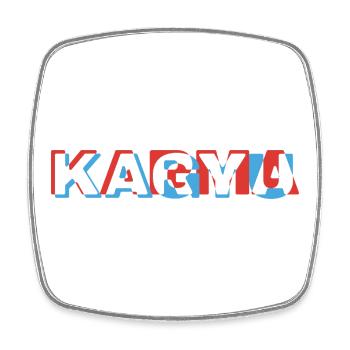 Karma Kagyu - Square fridge magnet - white - Front
